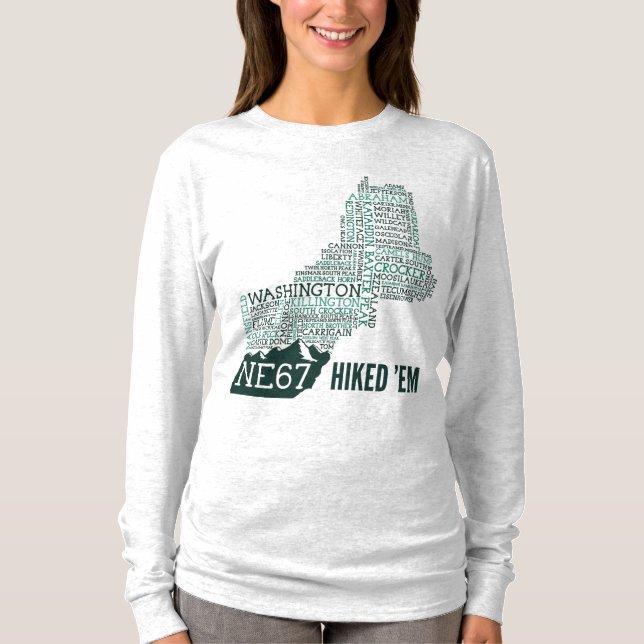 Camiseta de folhas longas de 67 mulheres na Nova I (Frente)