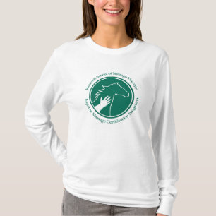 Camiseta de folhas longas, equina, de uso feminino