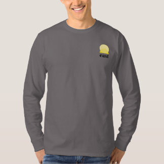 Camiseta de folhas longas masculina em Cinzas fume
