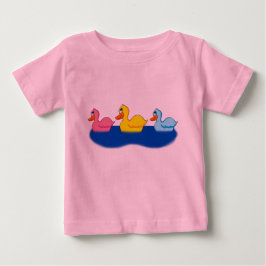 Camiseta de folhos para crianças Três Patos