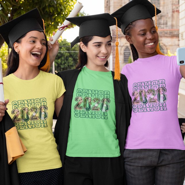 Camiseta de Formatura com Foto Personalizada 2026 (2026 Grad t shirt different colors)