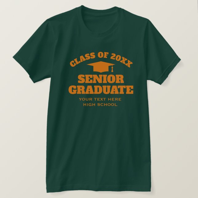 Camiseta de formatura do ensino médio para graduad (Frente do Design)