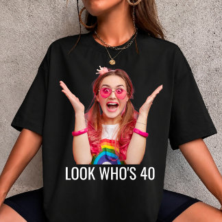 Camiseta de Foto de Aniversário de 40 Anos Persona