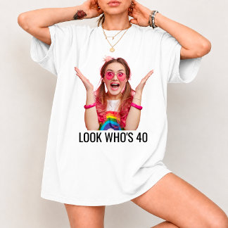 Camiseta de Foto de Aniversário de 40 Anos Persona