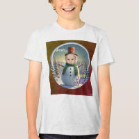Camiseta de Foto de Boneco de Neve HAMbyWG