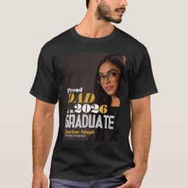 Camiseta de Foto de Formatura do Papai Orgulhoso –