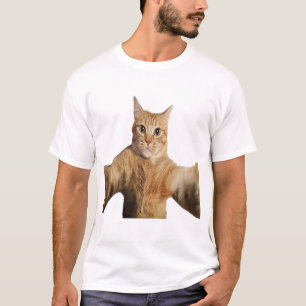 Camiseta de foto de gato real estilosa