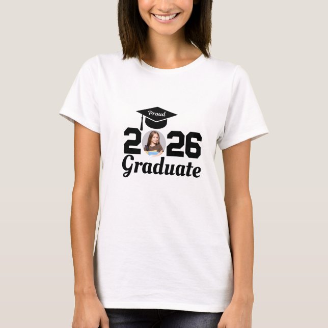 Camiseta de Foto de Graduado Personalizada (Frente)