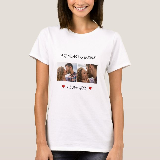 Camiseta de Foto Romântica – Presente do Dia dos N (Frente)