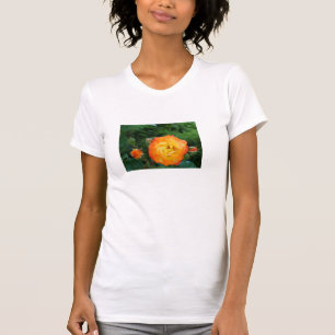 Camiseta de Foto Rosa Laranja, Branco