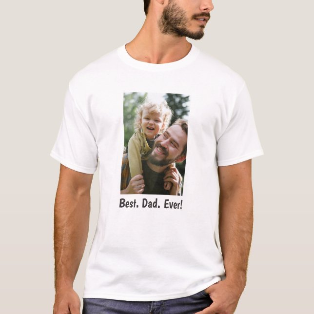 Camiseta de Fotografias da Família do Melhor Pai (Frente)