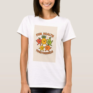 Camiseta de Frutas Felizes Dançando – Divertida, C