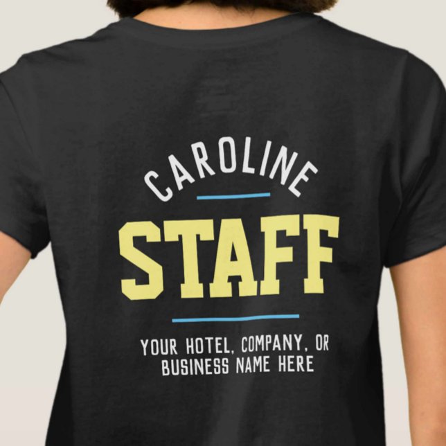 Camiseta de Funcionários de Hospitalidade Impressa (Criador carregado)