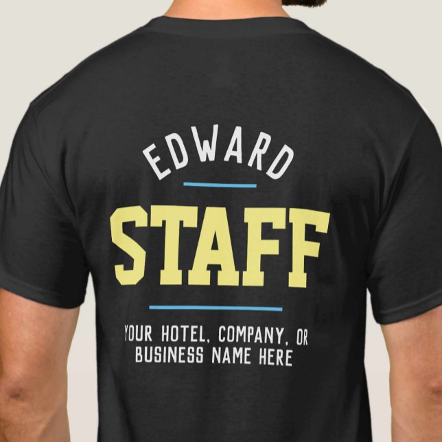 Camiseta de Funcionários de Hospitalidade Impressa (Criador carregado)