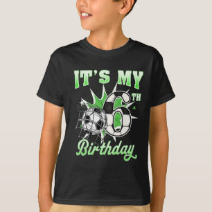 Camiseta de Futebol de Aniversário de 6 Anos