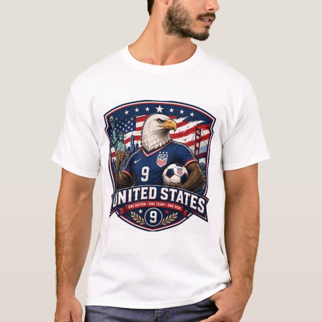 Camiseta de futebol dos Estados Unidos (Frente)