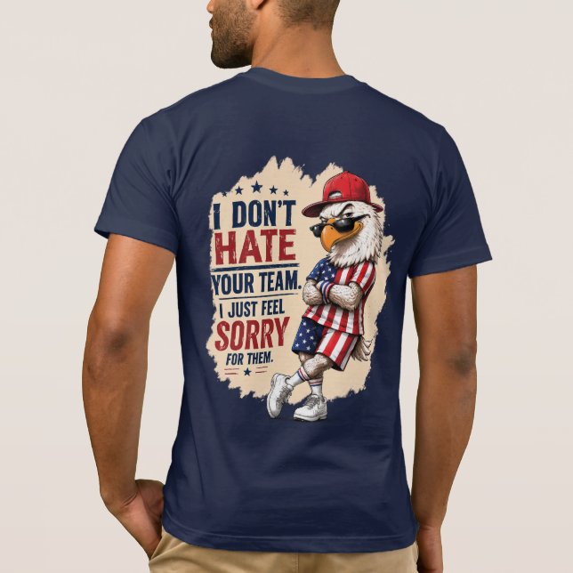 Camiseta de Futebol Humor Rivalidade EUA (Verso)