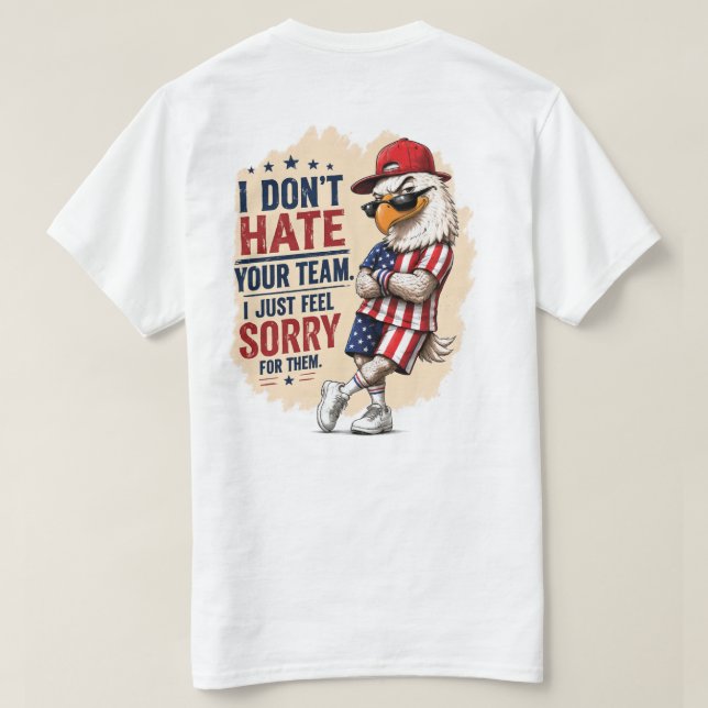 Camiseta de Futebol Humor Rivalidade EUA Águia (Verso do Design)
