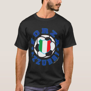 Camiseta de futebol infantil Forza Azzurri italian