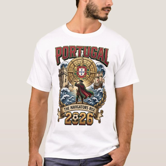 Camiseta de Futebol Personalizada para Fã de Portu (Frente)