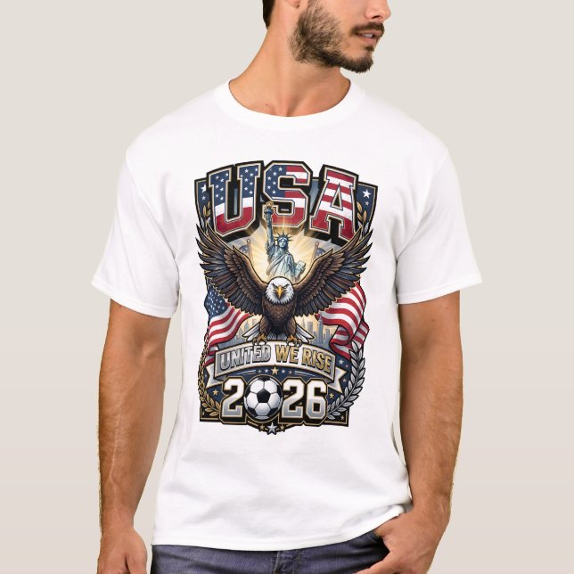 Camiseta de Futebol Personalizada para Fã EUA 2026 (Frente)