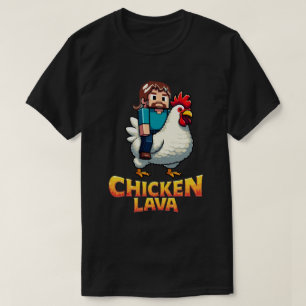 Camiseta de Gaming do Meme do Frango de Lava para 