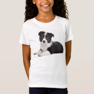Camiseta de Garotas de Cachorro de Collie de Borda