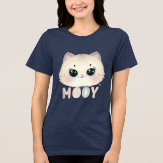 camiseta de gata para meninas e mulheres