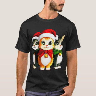 Camiseta de gatinho de Natal