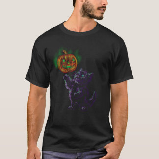 Camiseta de Gatinho Mágico de Halloween