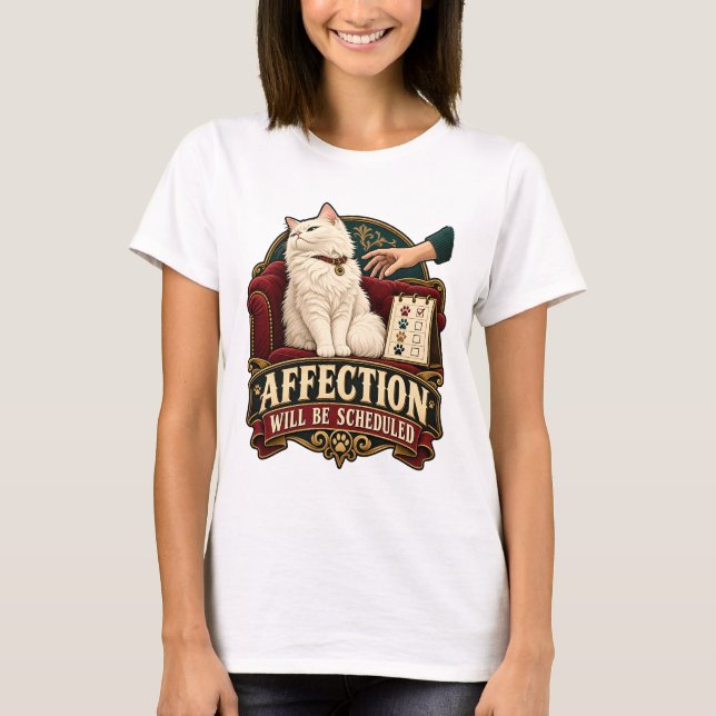 Camiseta de Gato - A Afetividade Será Agendada (Frente)