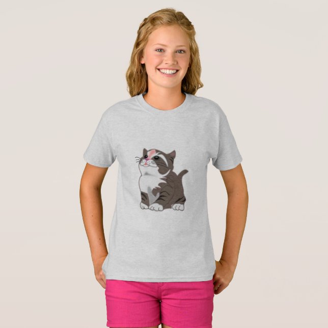 Camiseta de Gato Bebê - Kitten (Frente Completa)