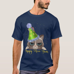 Camiseta de Gato de Ano Novo