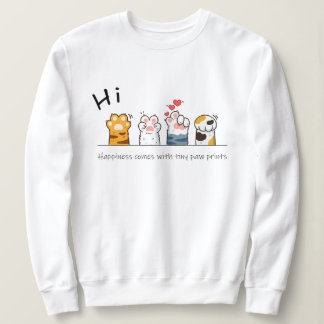 Camiseta de Gato de Desenho Animado Fofo sweatshir