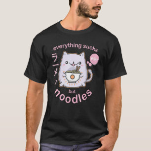 Camiseta de Gato de Ramen Noodle Pastel Goth - Pre