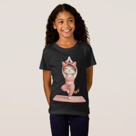 Camiseta de Gato de Yoga Fofo