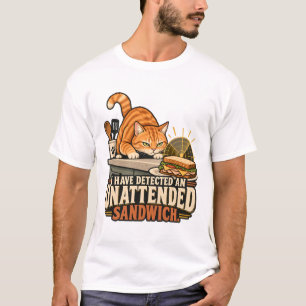 Camiseta de Gato - Detectei um Sanduíche Desatendi