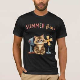Camiseta de Gato Diversão de Verão Sarcástico Tabb