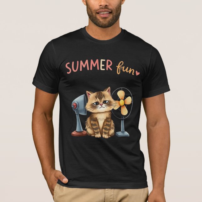 Camiseta de Gato Diversão de Verão Sarcástico Tabb (Frente)