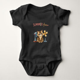 Camiseta de Gato Diversão de Verão Sarcástico Tabb