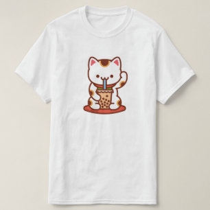 Camiseta de gato engraçada - MANEKI-NEKO BOBA KIT-