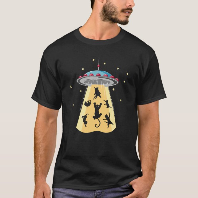 Camiseta de gato espacial (Frente)