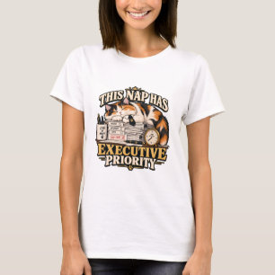 Camiseta de Gato - Esta Soneca Tem Prioridade Exec