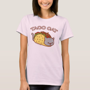 Camiseta de gato feminino - "TACO CAT"