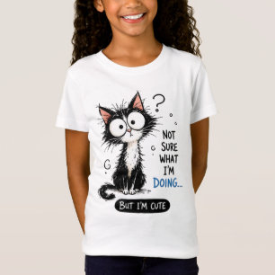 Camiseta de Gato Fofo 'Não Sei o Que Estou Fazendo