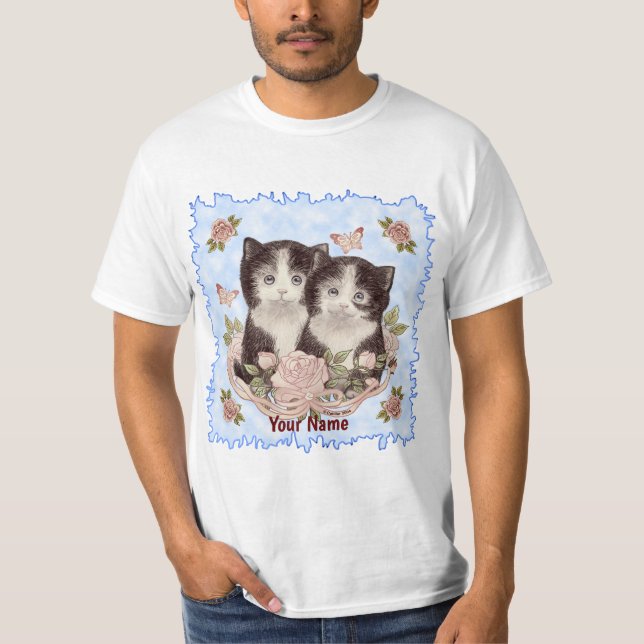 Camiseta de gato Gatinhos Demais Fofos (Frente)