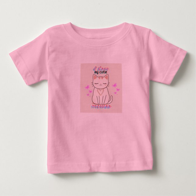 CAMISETA DE GATO KAWAII PARA MENINAS (Frente)