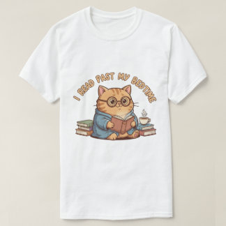 Camiseta de Gato Leitura Fofa - Eu Leu Além da Min