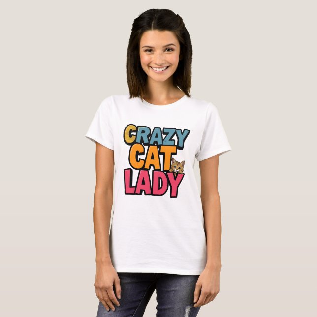 Camiseta de Gato Louco (Frente Completa)