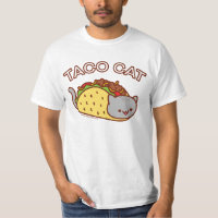 Camiseta de gato masculino - "TACO CAT" - El Cheap